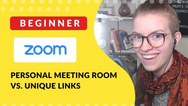 Should I use the personal meeting room or unique links for Zoom meetings?