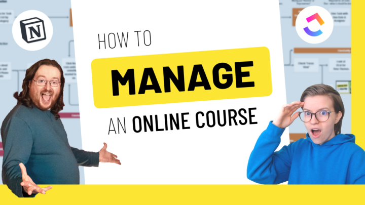 How to Organize & MAINTAIN Your Online Course (in Notion or ClickUp)