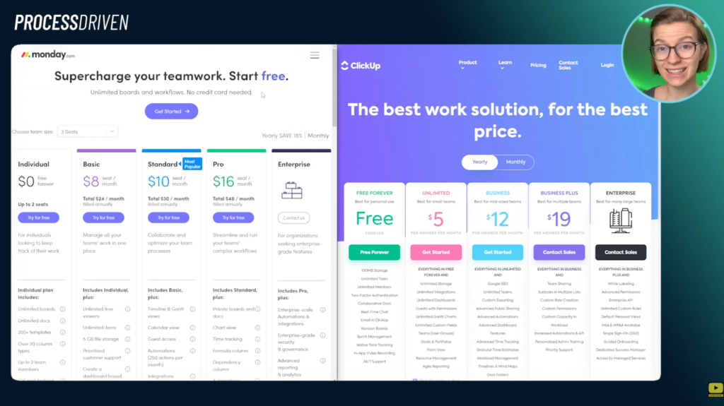clickup vs monday pricing