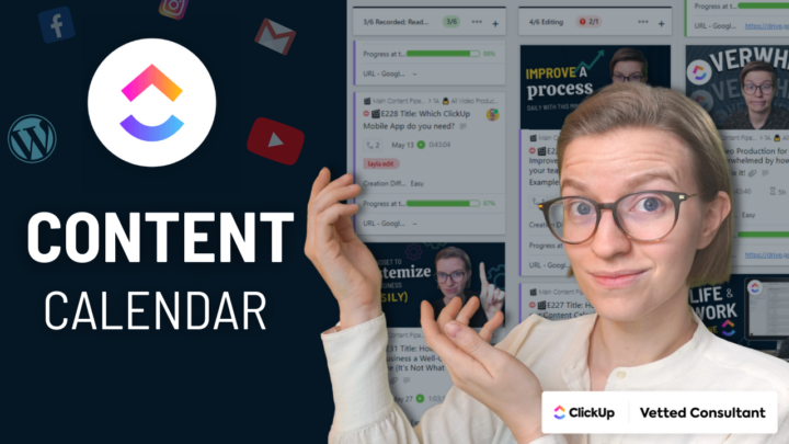 How I Use ClickUp as a Content Calendar for YouTube Planning & Production (ClickUp Tour)
