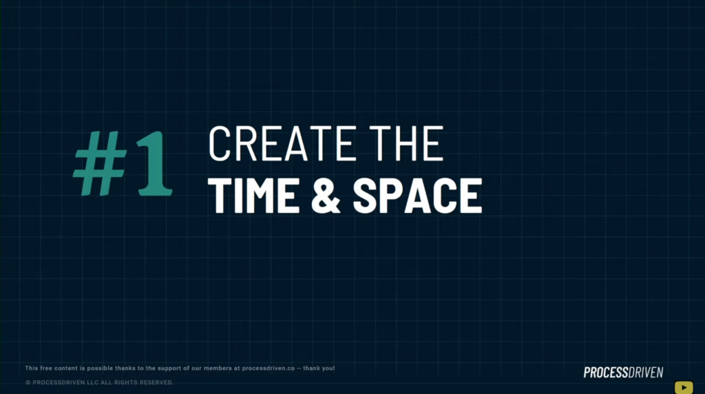 Productivity Tip #1: Create Time & Space