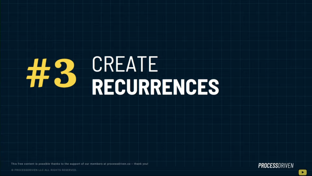 Step 3: Create Recurrences