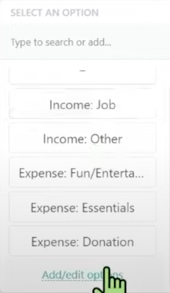 Categories in this List Template