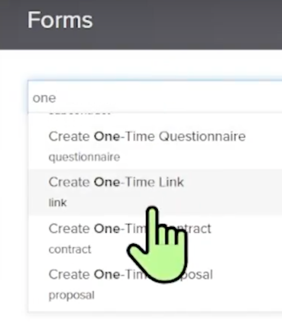 Create a One-Time Link in Dubsado