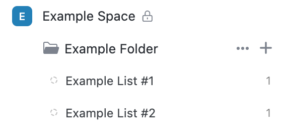 ClickUp Hierarchy: Space > Folder > List