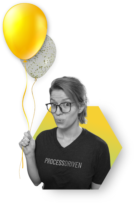 ProcessDriven CEO celebrating with balloon